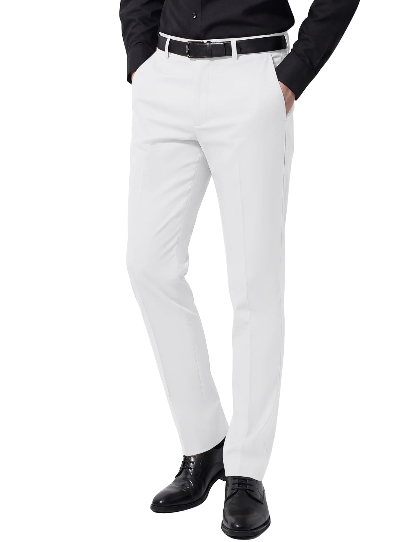 COOFANDY Men Dress Pants Slim Fit Suit Pants Expandable Waist Casual Slacks | Business Formal Trousers, Tuxedo Pant, Wrinkle Free, Flat Front, Straight Leg, Modern Style, Office Work Wedding Dinner Party
