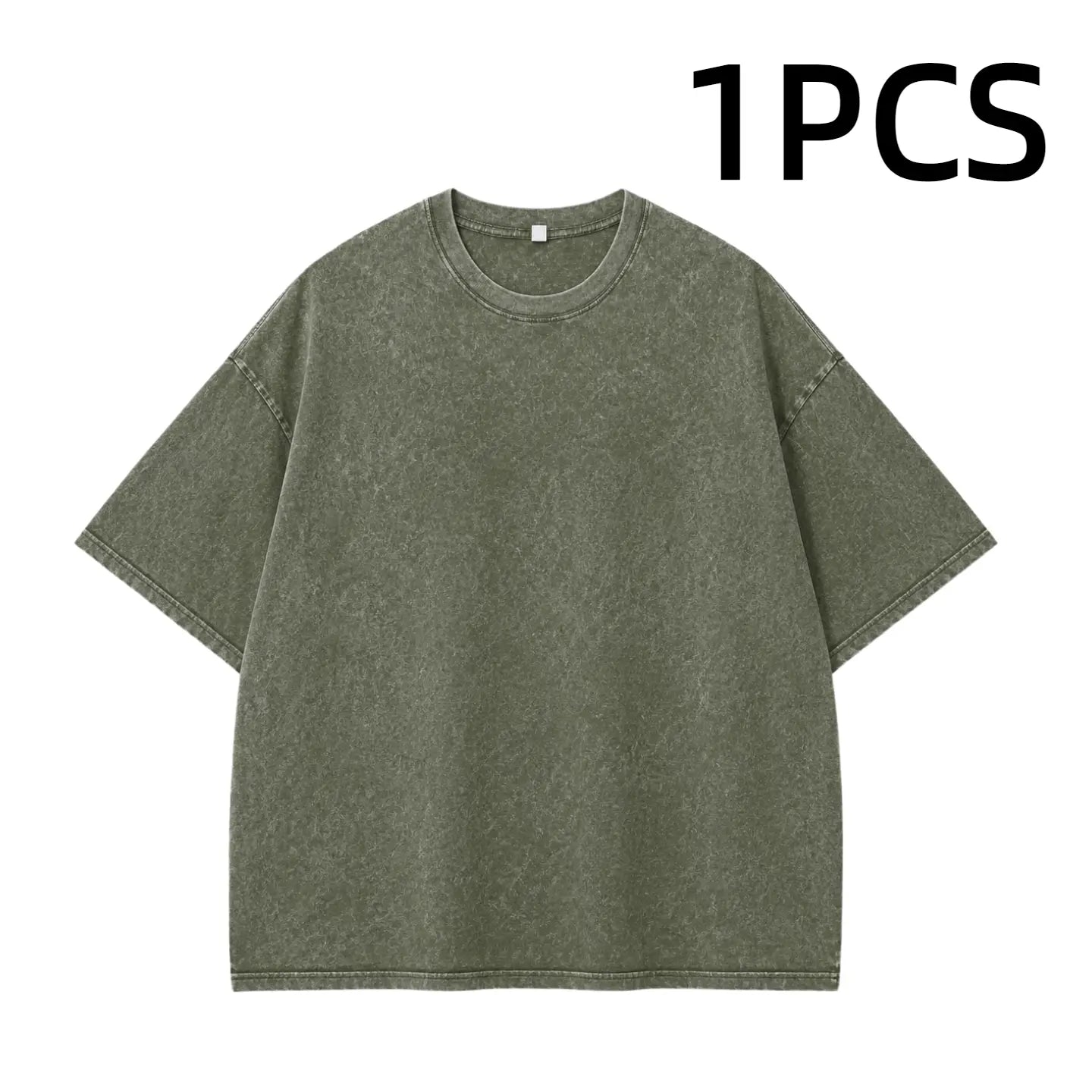 Men's 4/5 Pack Oversized Washed Cotton T-Shirts, Loose Fit Crew Neck Short Sleeve Tees for Streetwear, Travel, Gym, Daily Wear & Summer