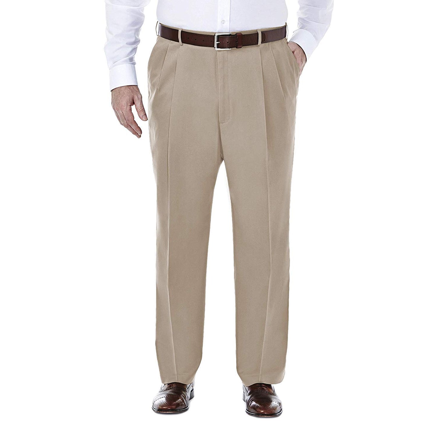 Haggar Men's Big & Tall Classic Fit Premium No Iron Khaki Pant