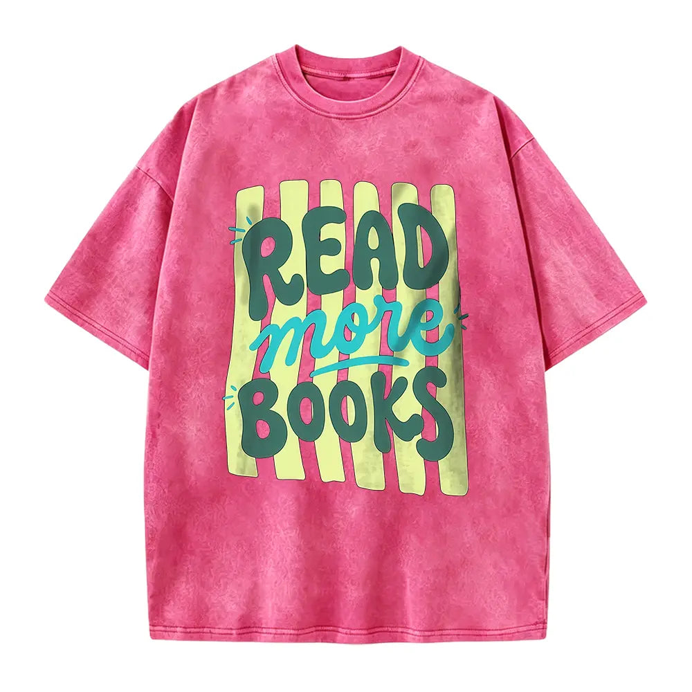 Read More Books T-Shirt Book Lover Gifts, Trendy Stripes Bookish Graphic Tee