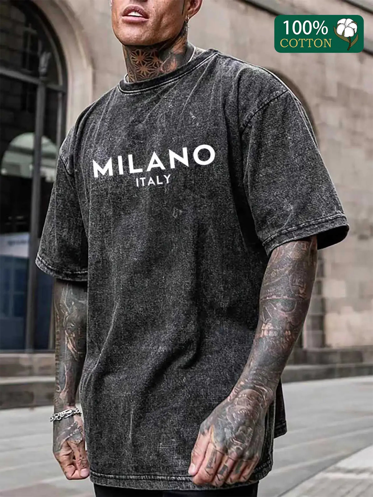 Men's Short Sleeve T-Shirt, Graphic Print, American Vintage Washed Cotton, Street Dance Fashion, Streetwear, Casual Fit, Summer Wear