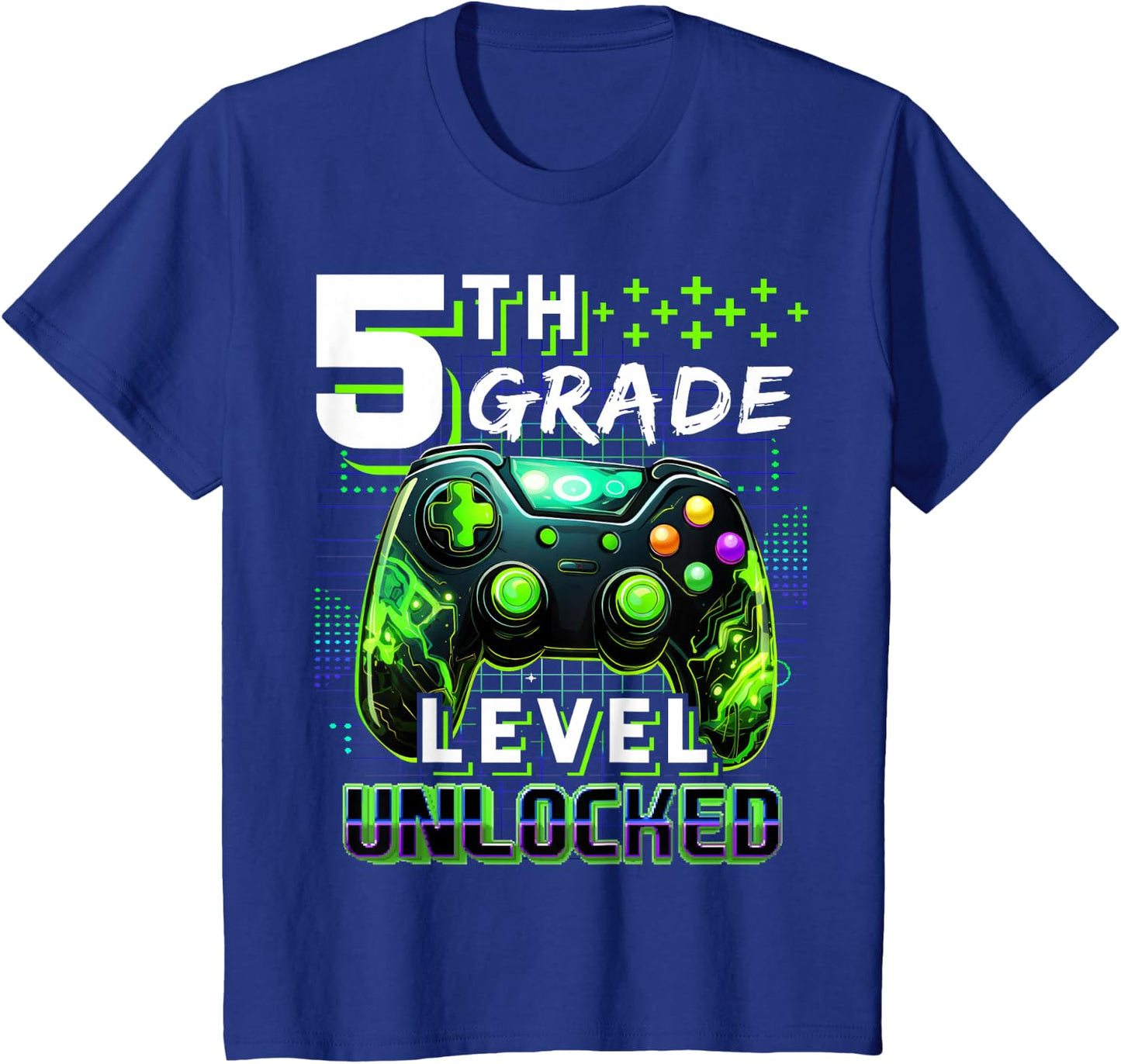 Back to School 5th Grade Boys Gamer First Day School Level T-Shirt
