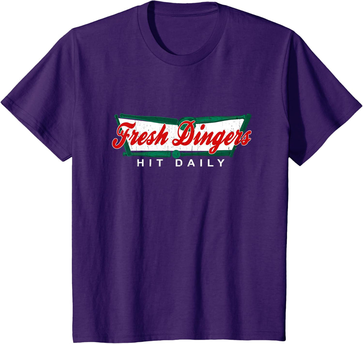 Don't Bunt Hit Fresh Dingers Funny Baseball Softball Game T-Shirt