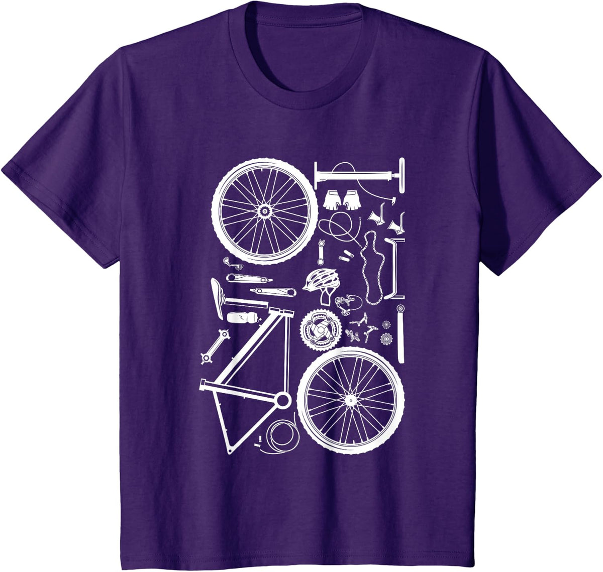 Bike Parts - Downhill Rider Mountainbike MTB Cycling T-Shirt Small