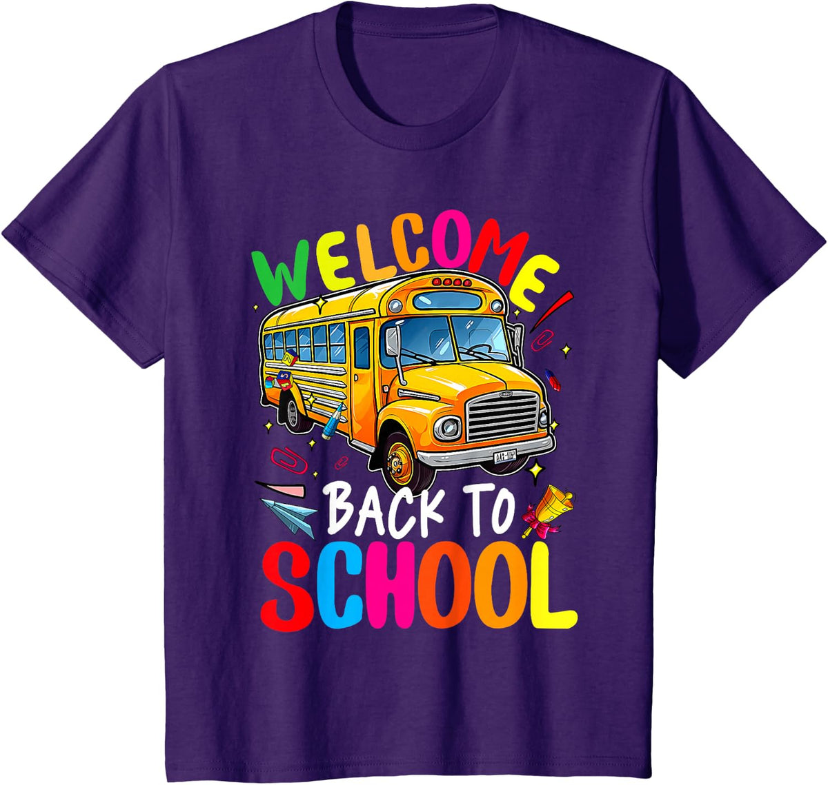 Welcome Back to School Bus 1st Day of School Teacher Kids T-Shirt