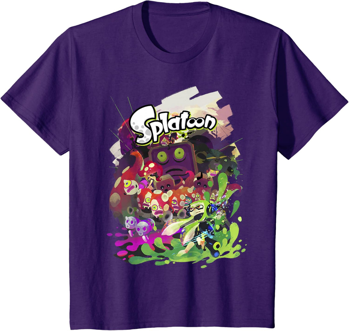 Splatoon Abstract Painted Logo Portrait Graphic Tees T Shirts for Men and Women