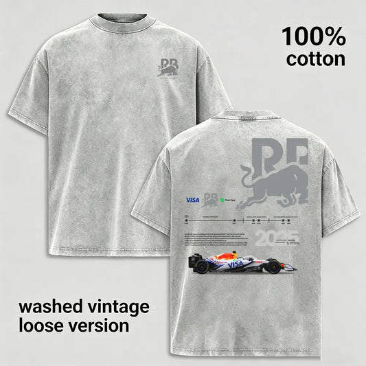 Vintage Open Wheel Racing Graphic T-Shirt for Men, Washed 100% Cotton Oversized Tee, Retro Motorsport Car Print Shirt, Speed Culture Streetwear, Loose Fit Crewneck Casual Graphic Tee, Soft Breathable Unisex Gift