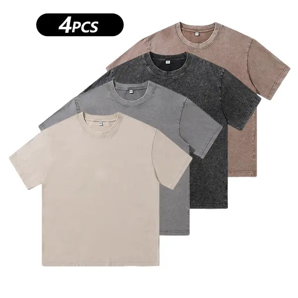 Men's Short Sleeved T-shirt Soft Comfortable Round Neck Casual Tee Lightweight Top for Daily Outings and Casual Wear