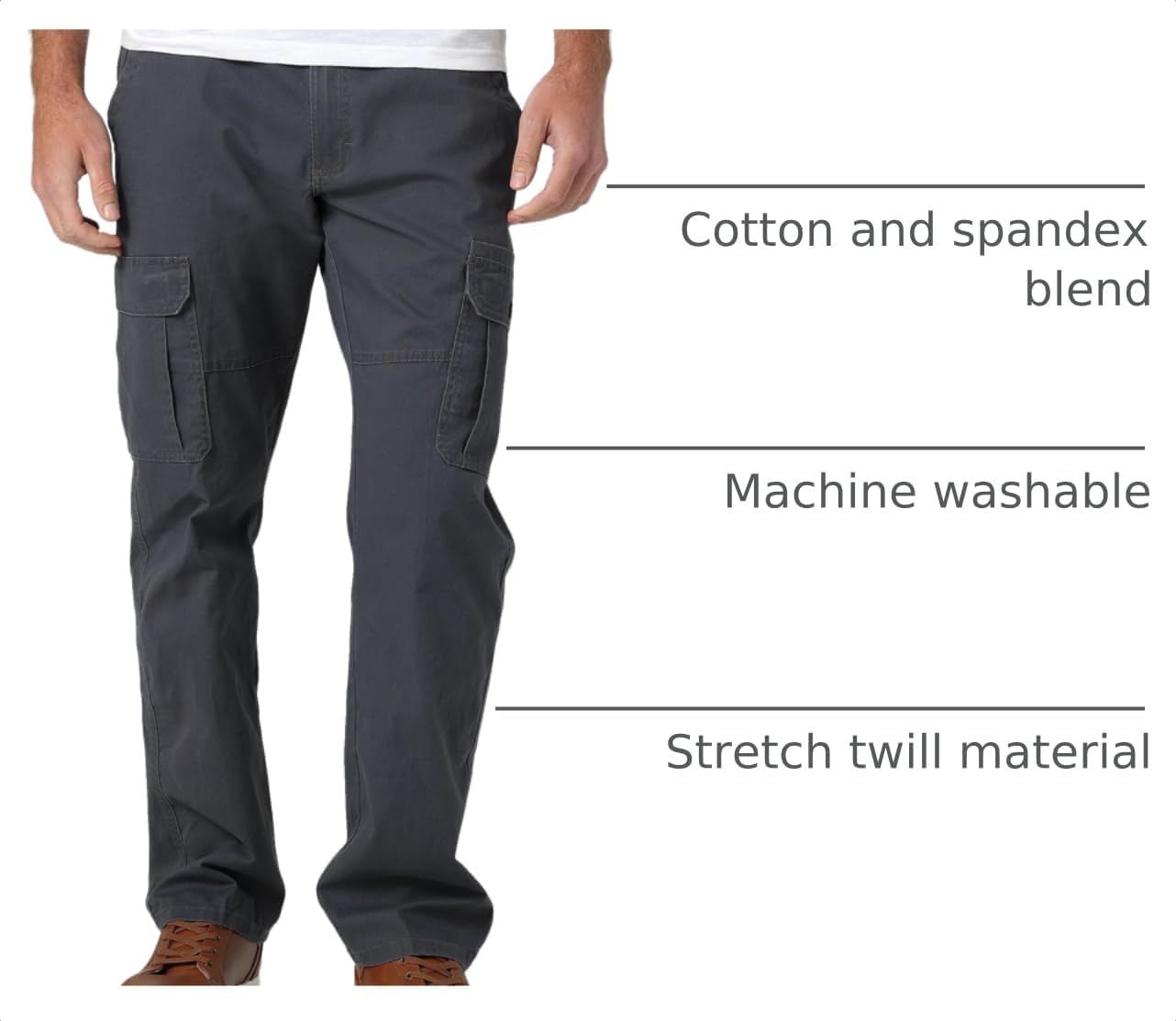 Wrangler Authentics Men's Relaxed Fit Stretch Cargo Pant