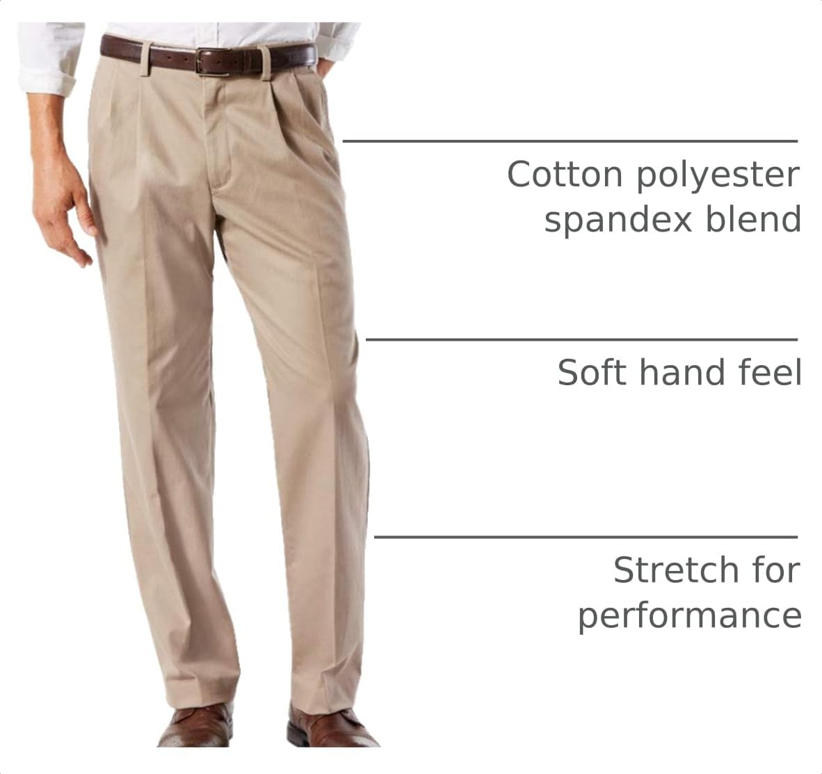 Dockers Men's Classic Fit Easy Khaki Pants - Pleated (Standard and Big & Tall)