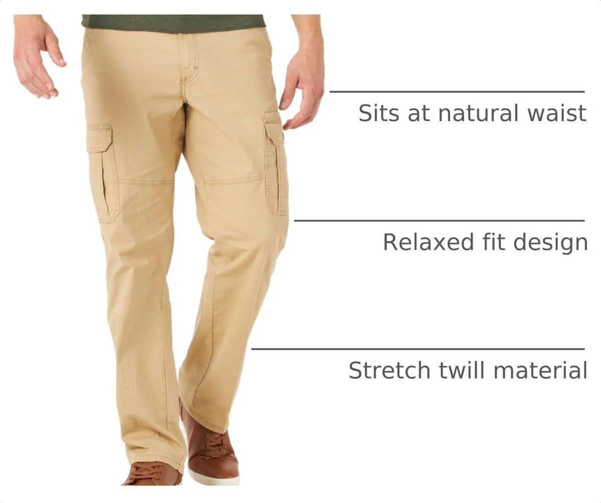 Wrangler Authentics Men's Relaxed Fit Stretch Cargo Pant