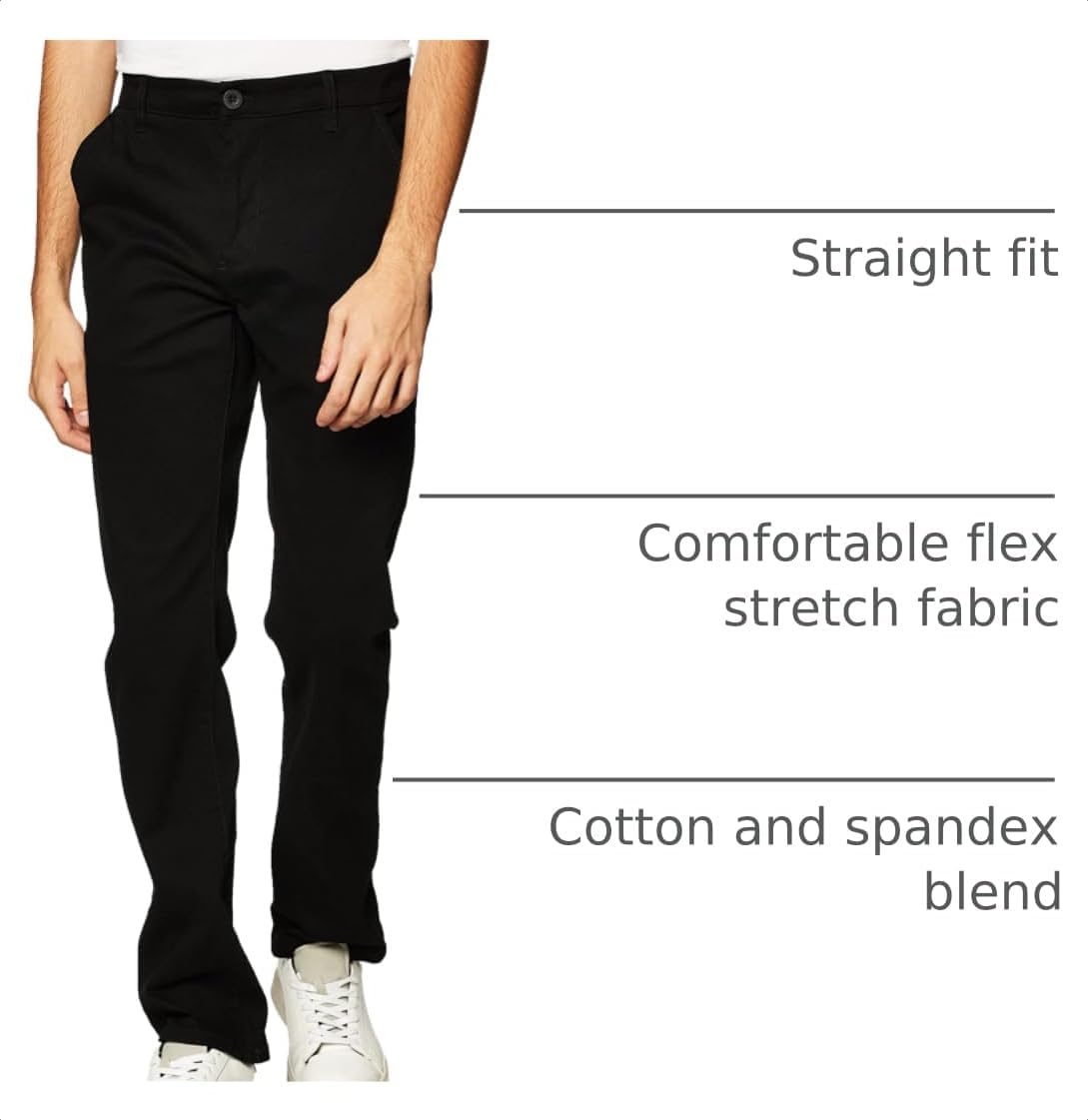 Southpole Men's Flex Stretch Basic Long Chino Pants