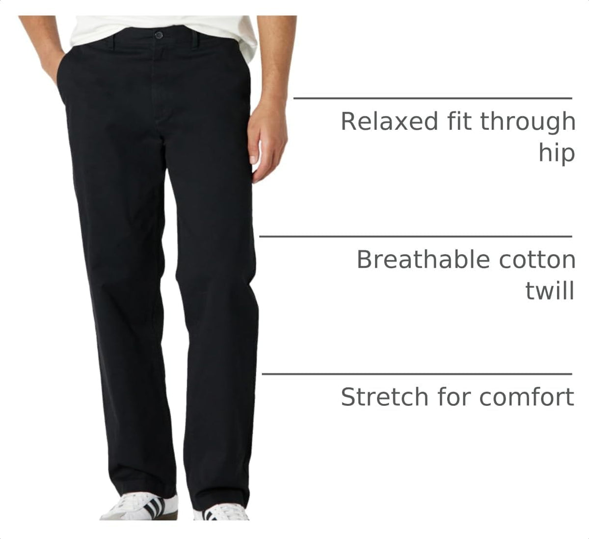 Amazon Essentials Men's Relaxed-Fit Cotton Chino Pant