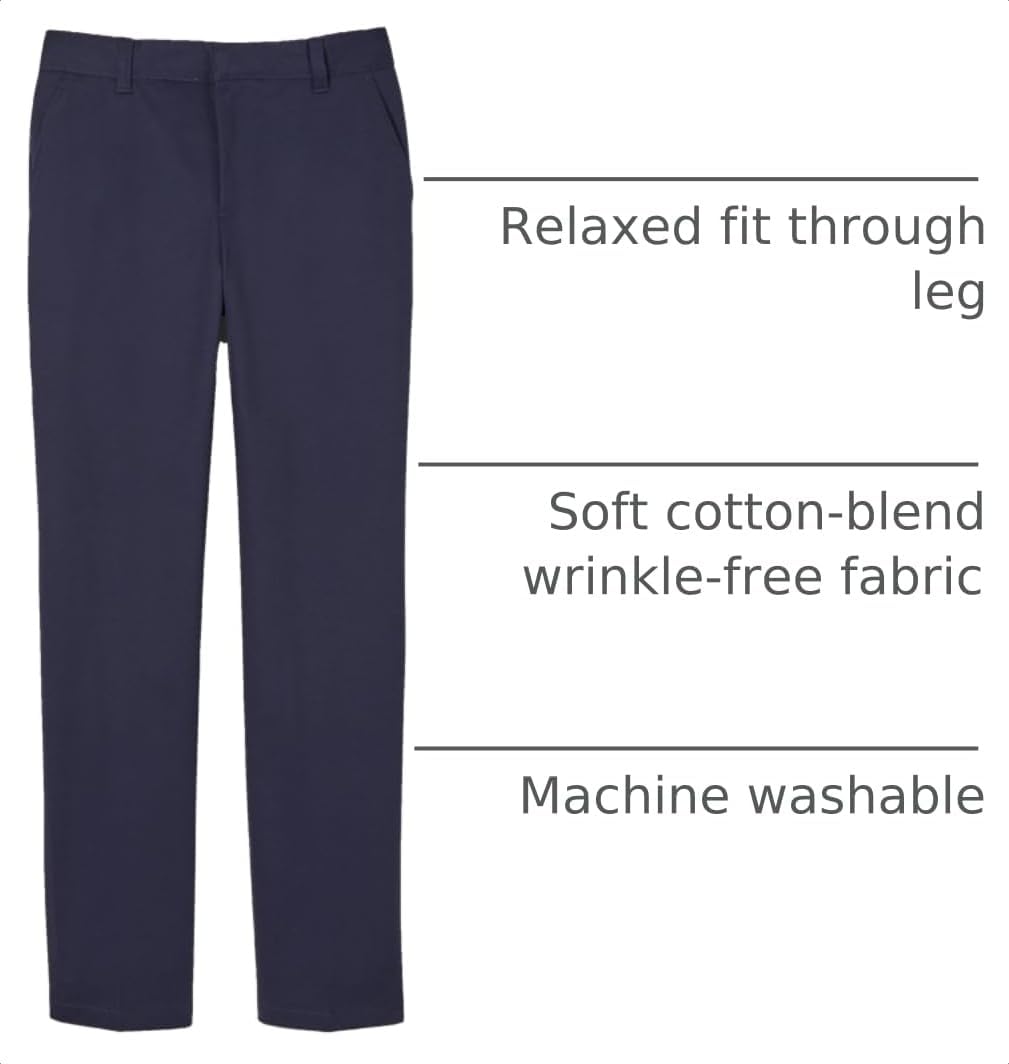 French Toast Young Men's Relaxed Fit Twill Pant