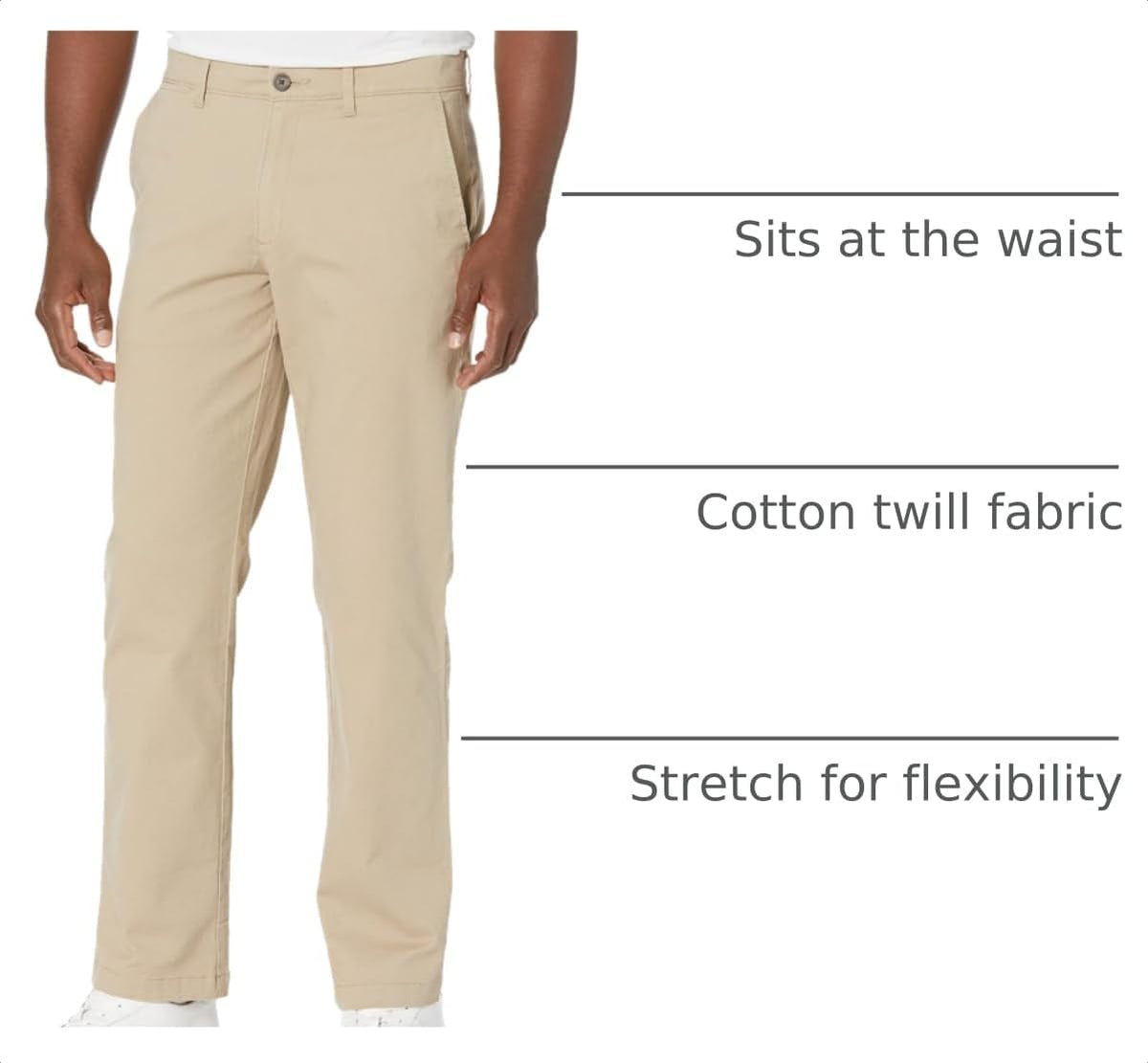 Amazon Essentials Men's Straight-Fit Casual Stretch Chino Pant