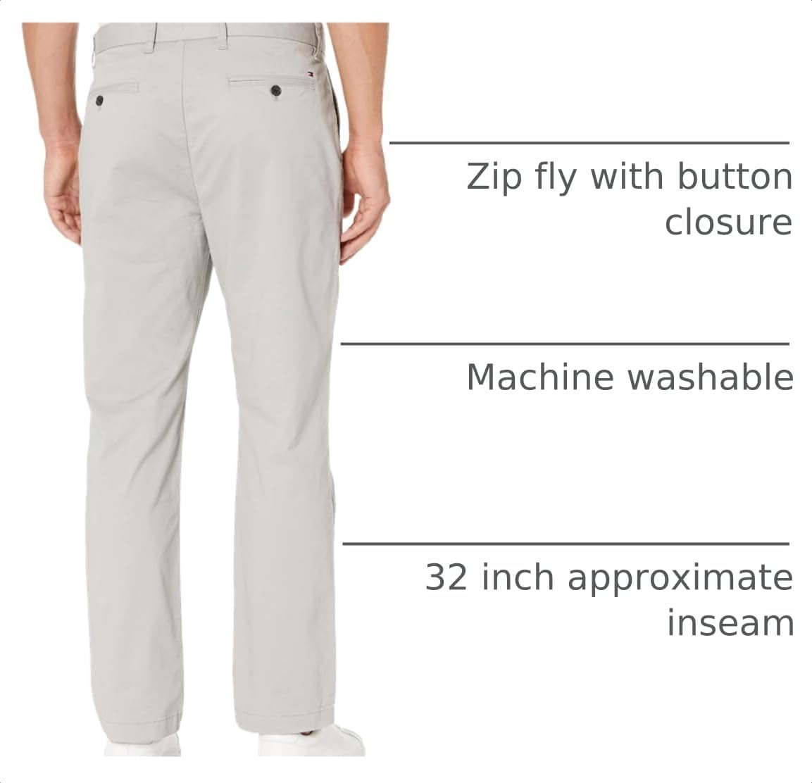 Tommy Hilfiger Men's Stretch Cotton Chino Pants in Custom Fit