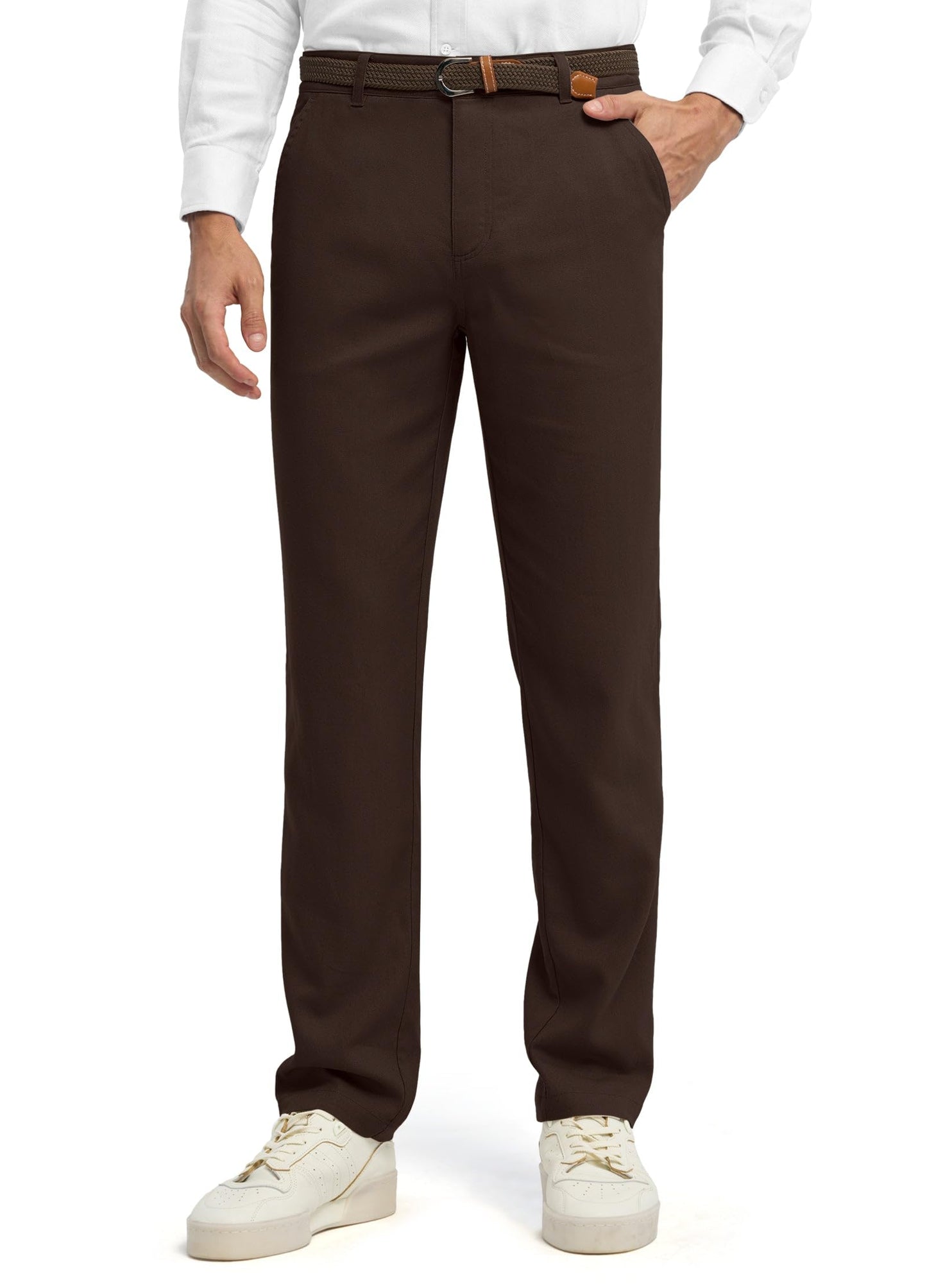 Willit Men's Linen Pants Casual Linen Dress Pants Beach Summer Lightweight Trousers 28" 30" 32"