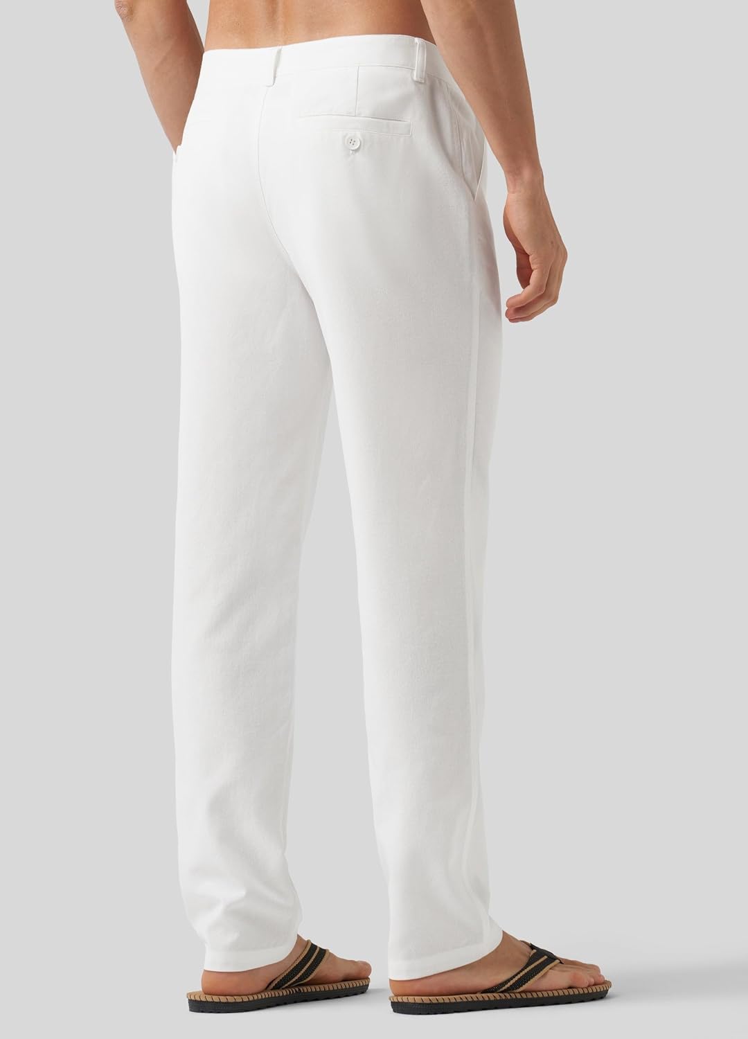 Willit Men's Linen Pants Casual with Pockets 29" 30" 32" | Linen Dress Pants, Drawstring, Beach Summer Travel, Lightweight Trousers