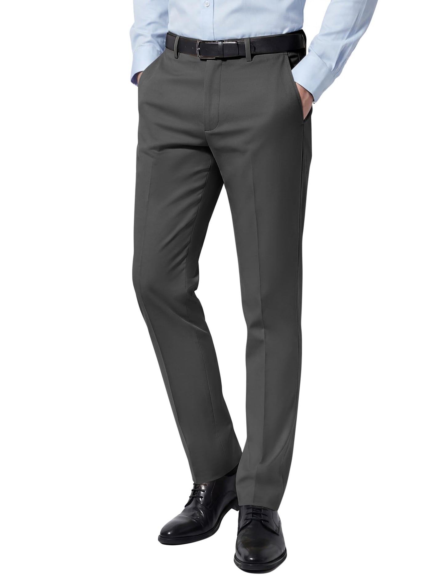 COOFANDY Men Dress Pants Slim Fit Suit Pants Expandable Waist Casual Slacks | Business Formal Trousers, Tuxedo Pant, Wrinkle Free, Flat Front, Straight Leg, Modern Style, Office Work Wedding Dinner Party