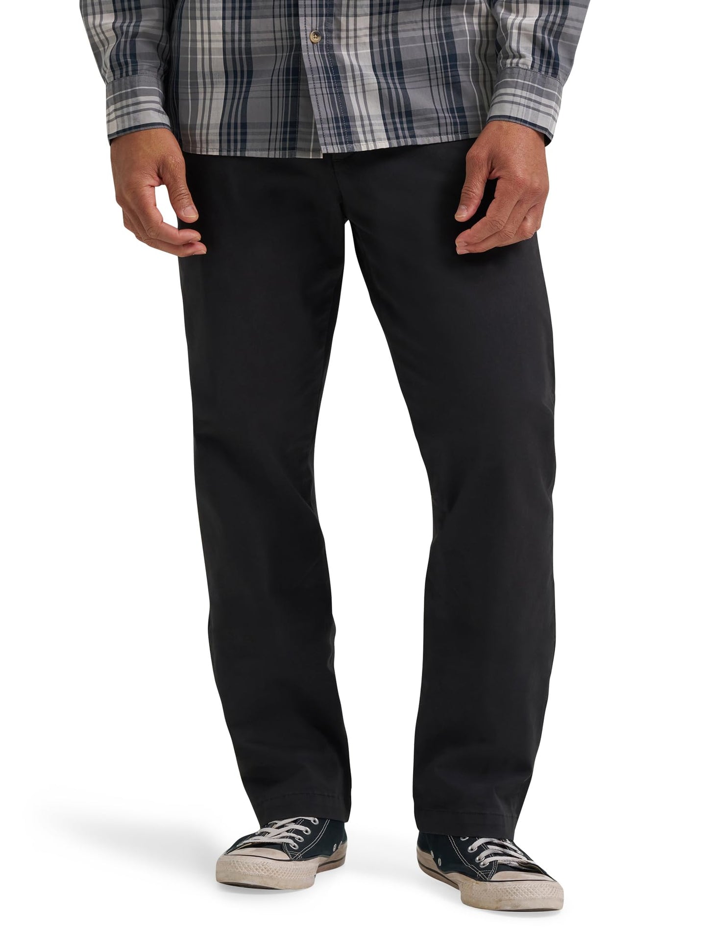 Wrangler Authentics Men's Straight Fit Flat Front Chino