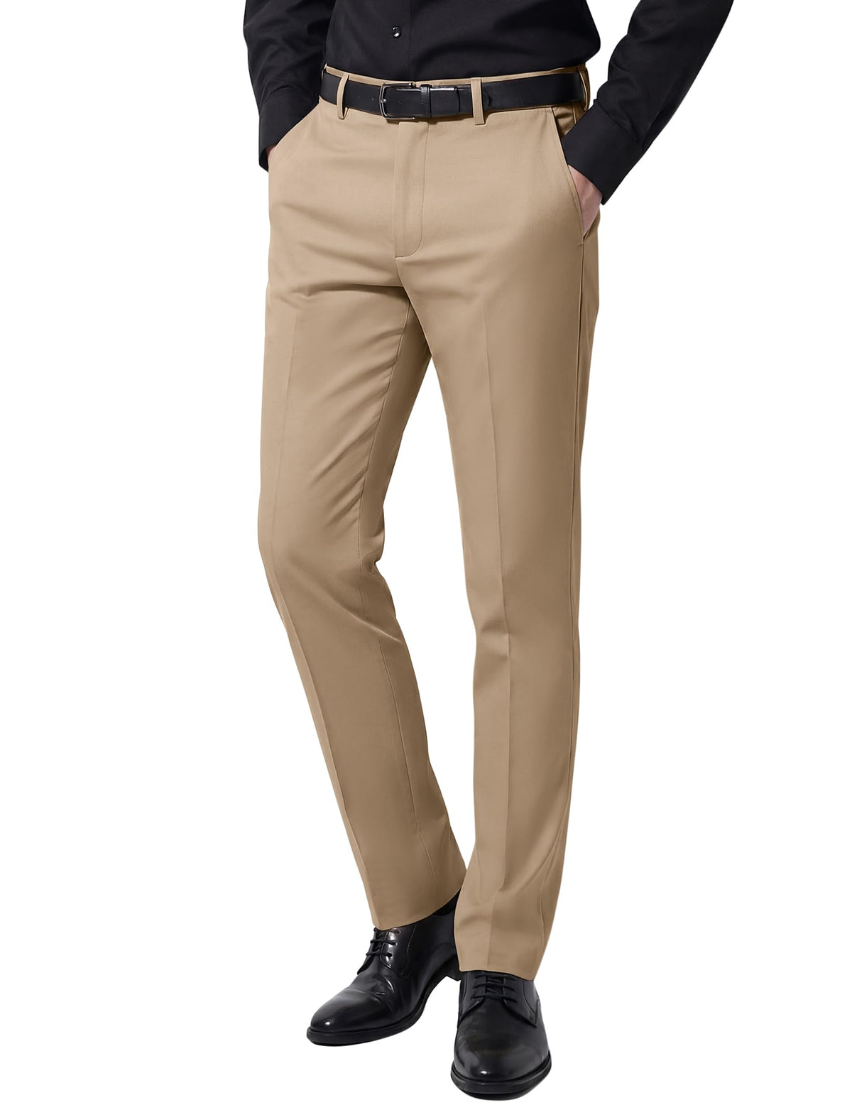COOFANDY Men Dress Pants Slim Fit Suit Pants Expandable Waist Casual Slacks | Business Formal Trousers, Tuxedo Pant, Wrinkle Free, Flat Front, Straight Leg, Modern Style, Office Work Wedding Dinner Party