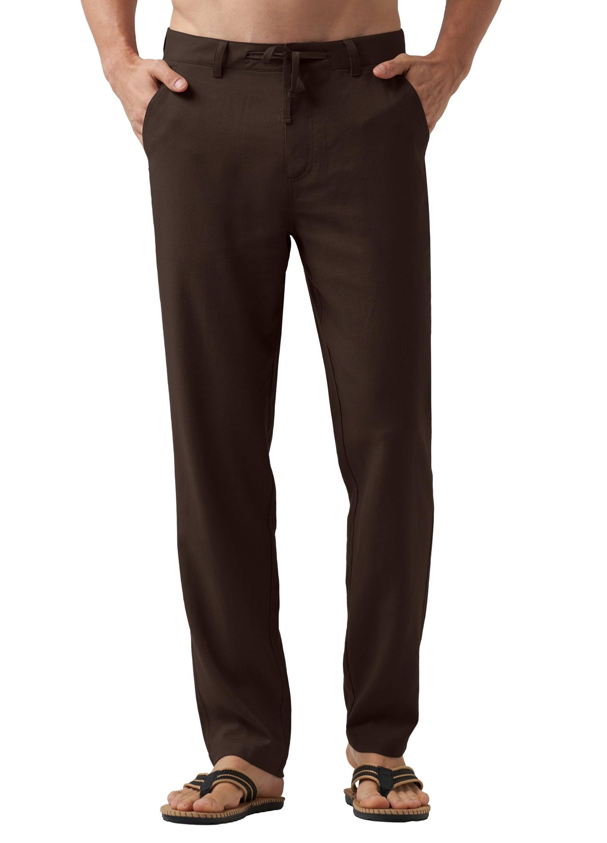 Willit Men's Linen Pants Casual with Pockets 29" 30" 32" | Linen Dress Pants, Drawstring, Beach Summer Travel, Lightweight Trousers
