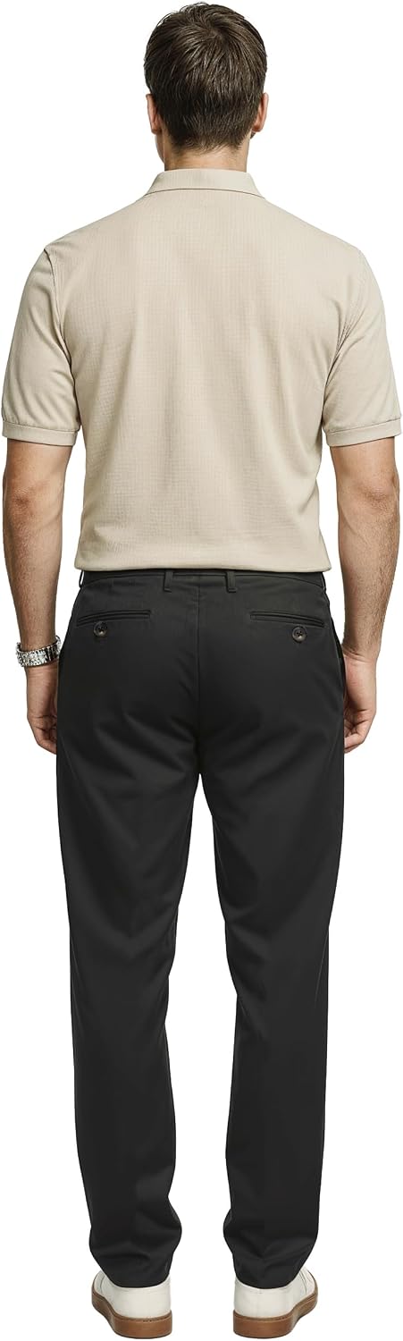 NY Threads Cotton Stretch Khaki Men Casual Chino Pants Relaxed Fit | Cotton Khaki Pant, Mid Rise, Soft Stretch Fabric, Button Closure, Multi Pocket
