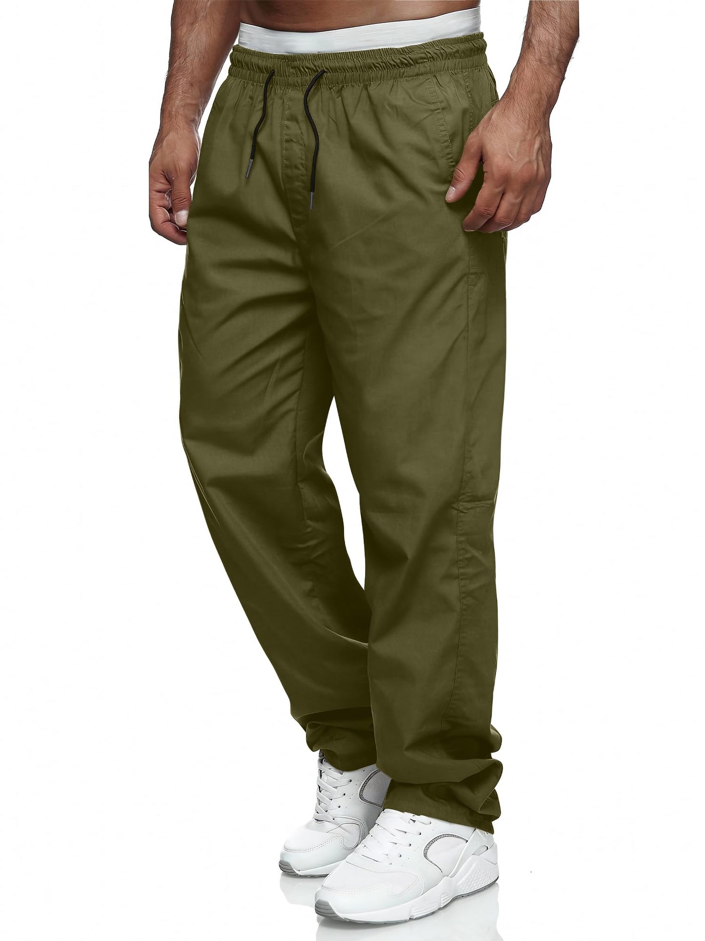 Comdecevis Men's Relaxed Fit Elastic Waist Casual Pants | Soft fabric, breathable joggers, drawstring design, sweatpants with pockets, travel, hiking