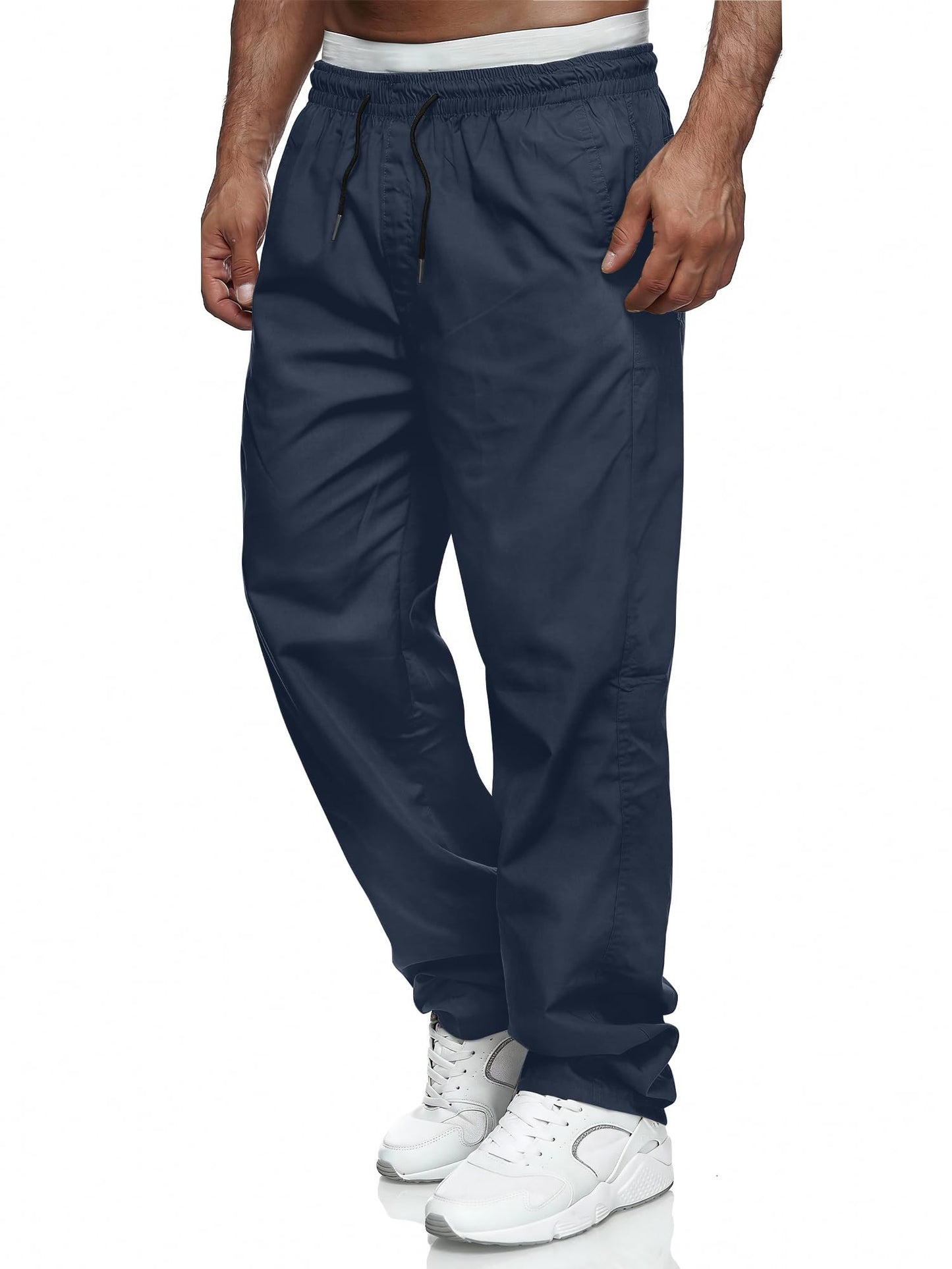 Comdecevis Men's Relaxed Fit Elastic Waist Casual Pants | Soft fabric, breathable joggers, drawstring design, sweatpants with pockets, travel, hiking