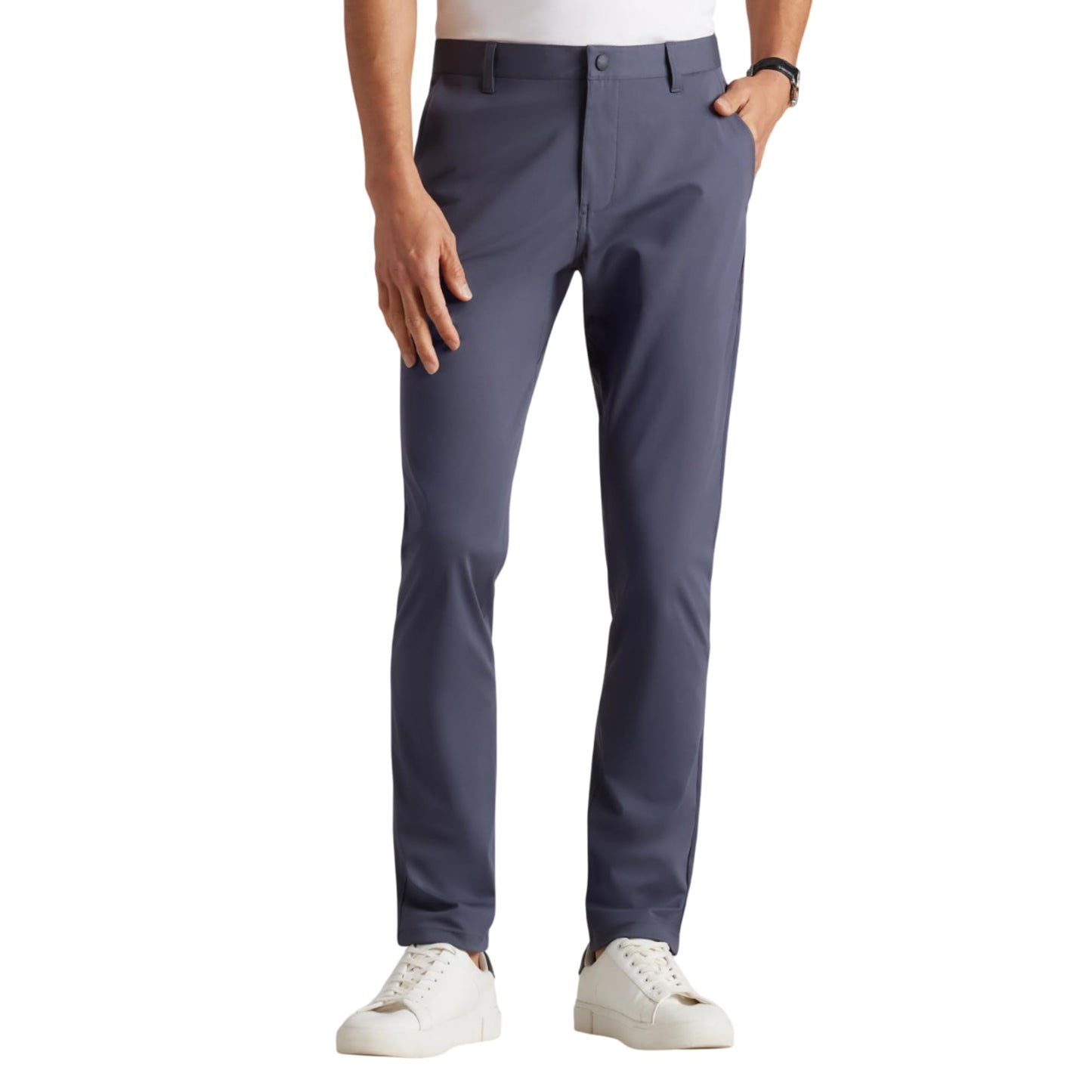 Rhone Men’s Commuter Pant Slim Fit Dress Pants – Flex-Knit 4-Way Stretch Fabric, Wrinkle Resistant, Machine Washable