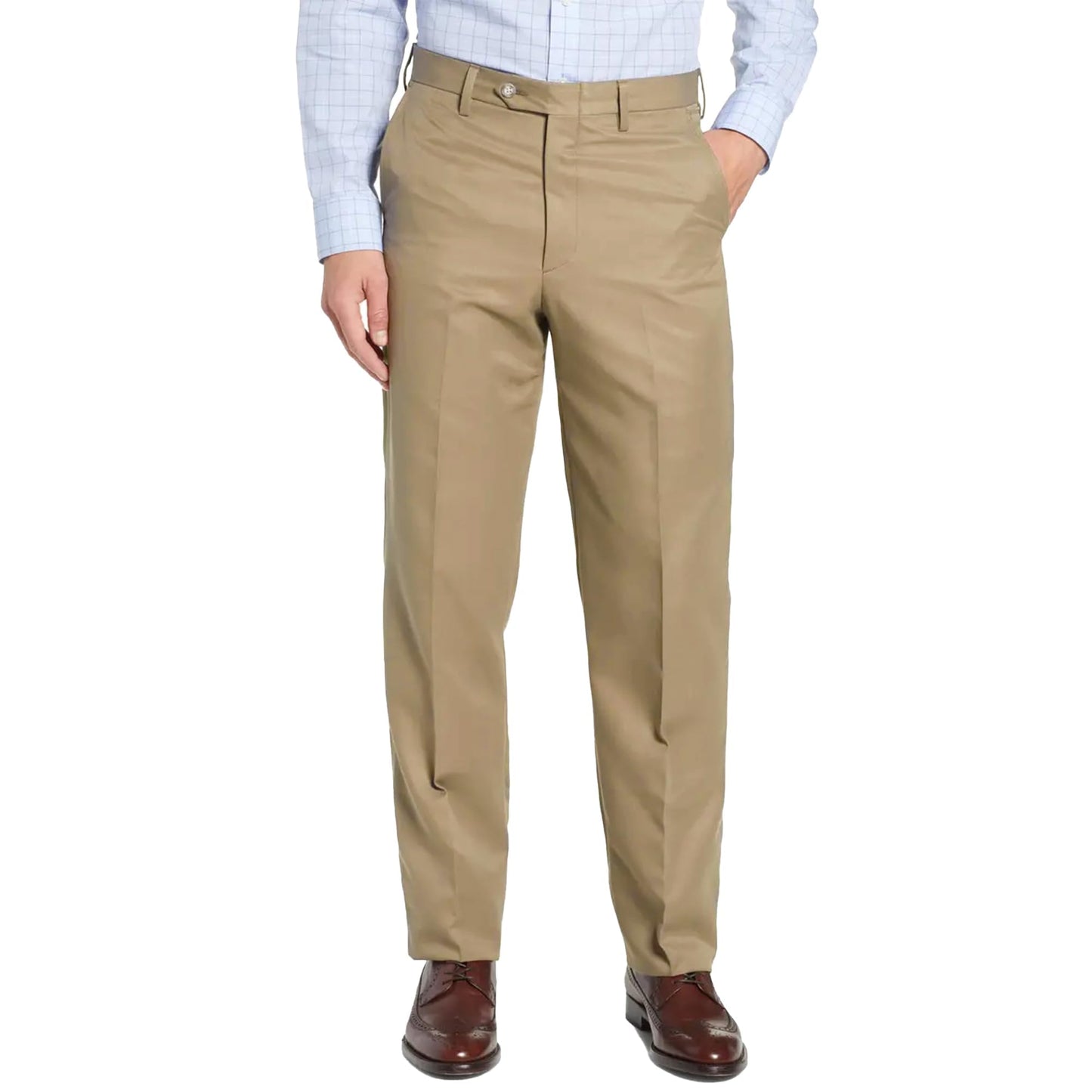 Men's Cozy Hidden Expandable Waist Dress Pants | Premium Stretch Texture Weave Work to Weekend Pants
