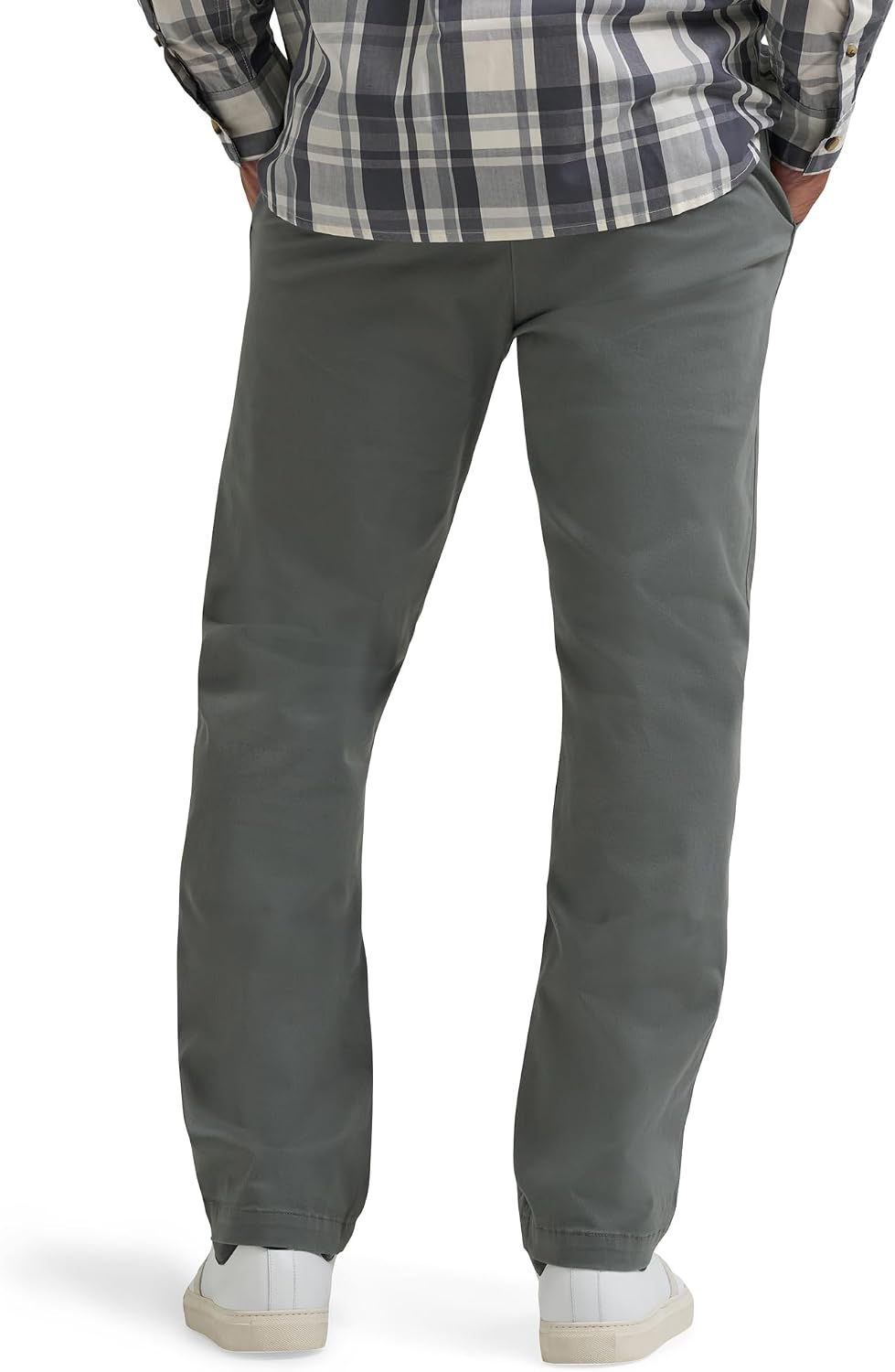 Wrangler Authentics Men's Straight Fit Flat Front Chino