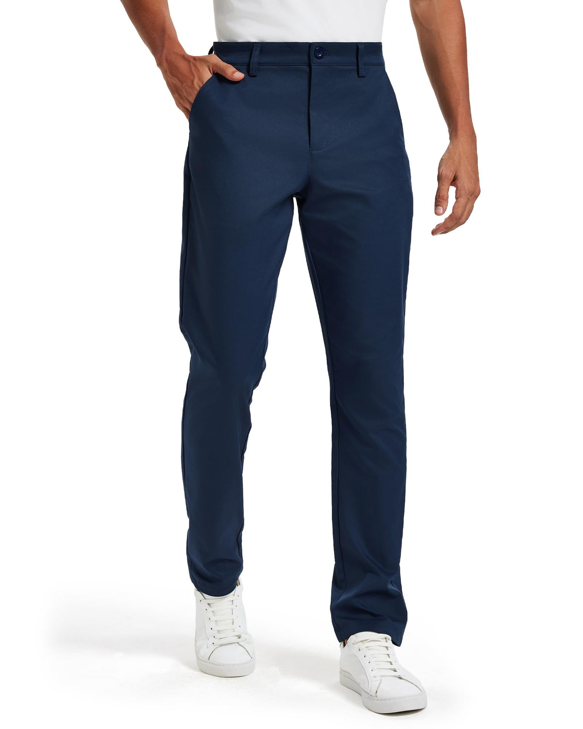 Men's Classic Fit Stretch Golf & Dress Work Pants 30''/32''/34'' | All-Day Comfort Performance Trousers for Business & Suit