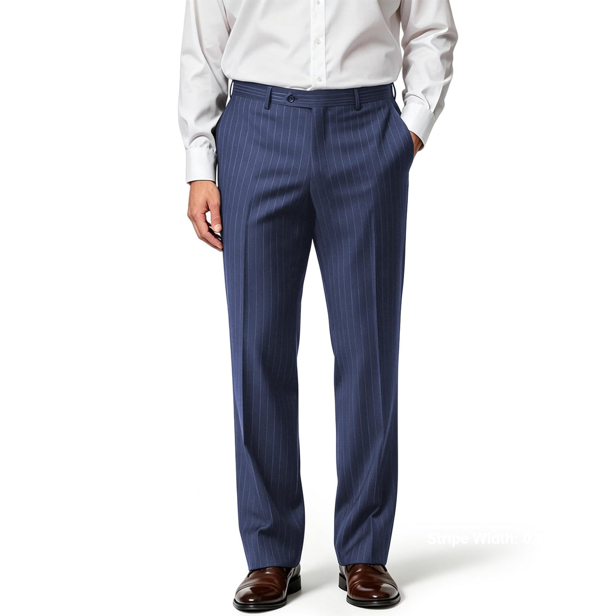 Mens Dress Pants Classic Fit Wrinkle-Free Expandable Waist Slacks | Breathable Fabric, Work Business Office, Flat Front, 4 Pockets, Machine Washable