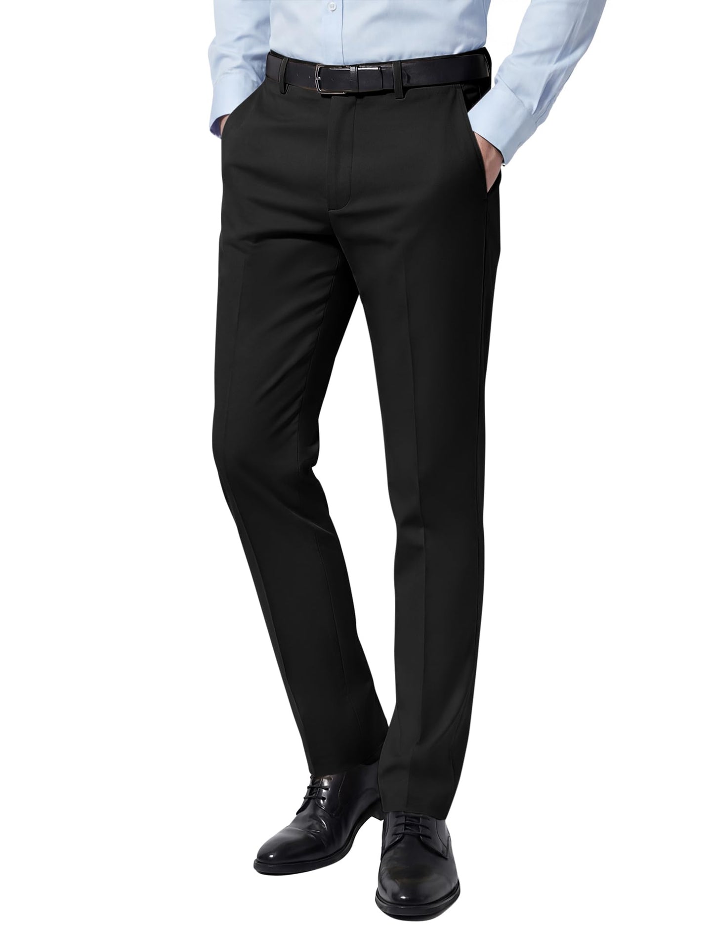 COOFANDY Men Dress Pants Slim Fit Suit Pants Expandable Waist Casual Slacks | Business Formal Trousers, Tuxedo Pant, Wrinkle Free, Flat Front, Straight Leg, Modern Style, Office Work Wedding Dinner Party
