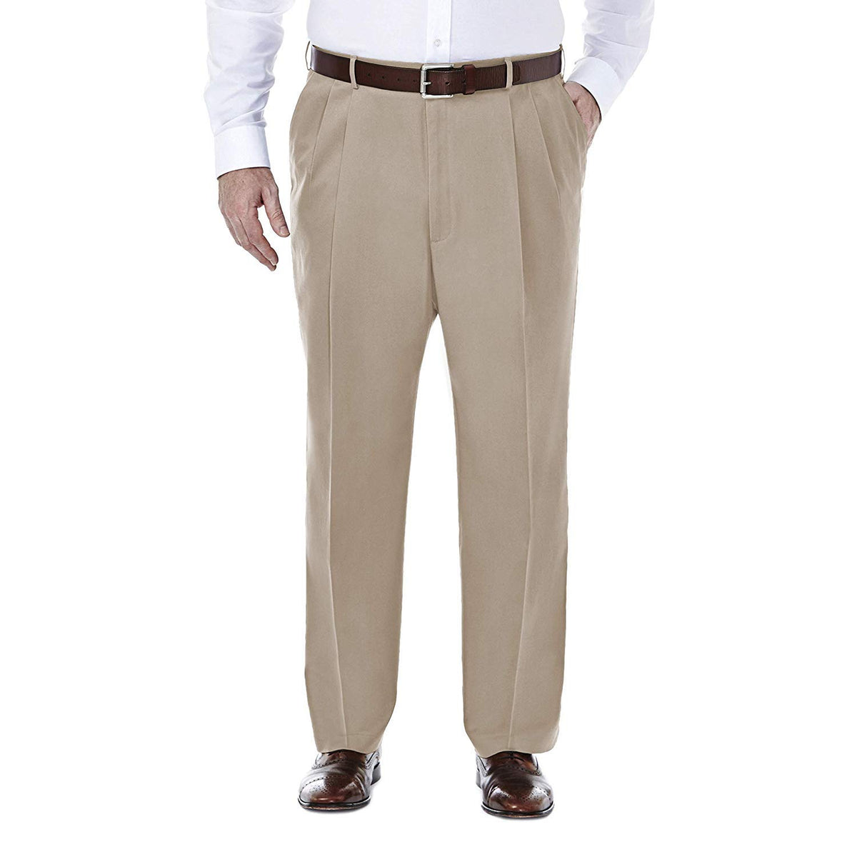 Haggar Men's Big & Tall Classic Fit Premium No Iron Khaki Pant