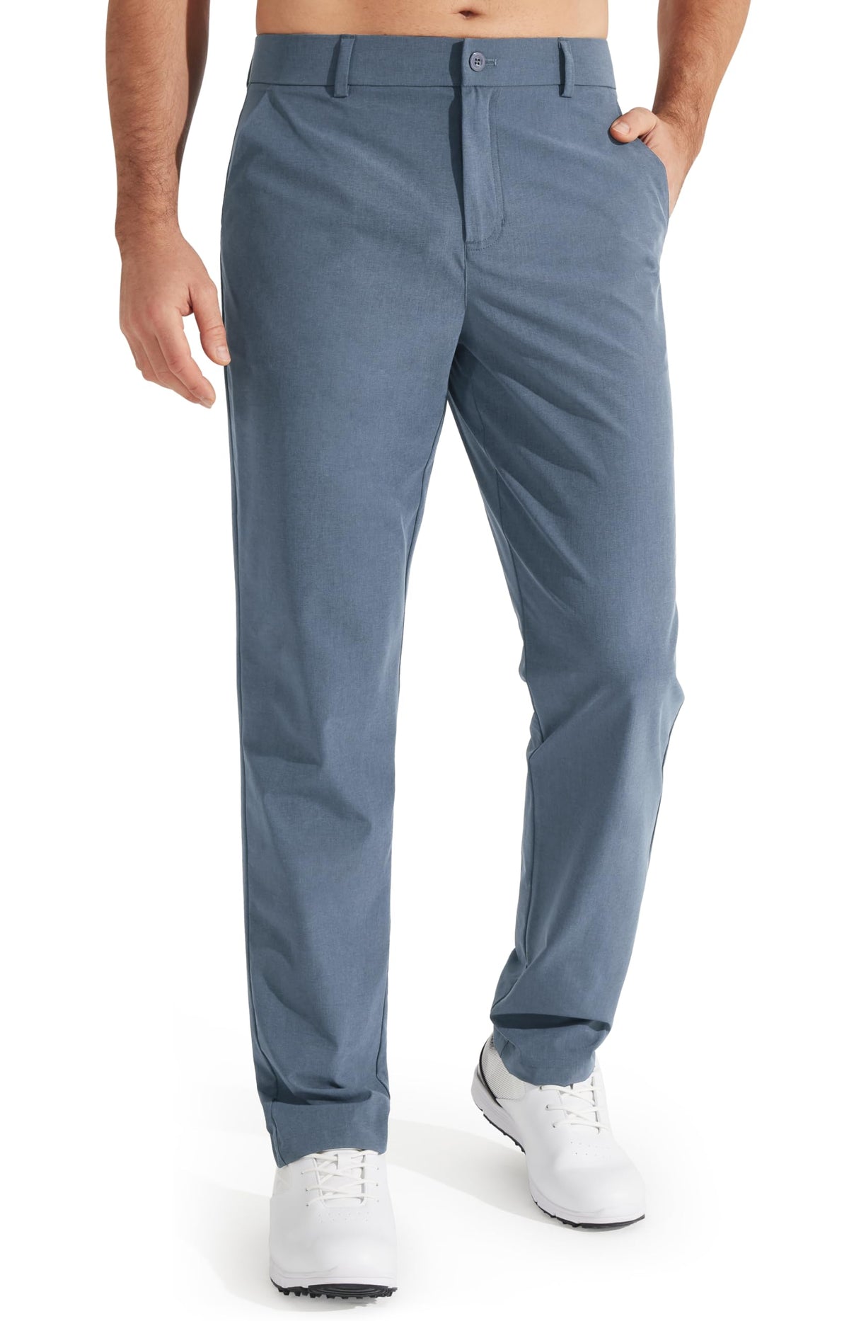 Libin Mens Golf Pants Stretch Work Dress Pants 30"/32"/34" Quick Dry Lightweight Casual Comfy Trousers with Pockets