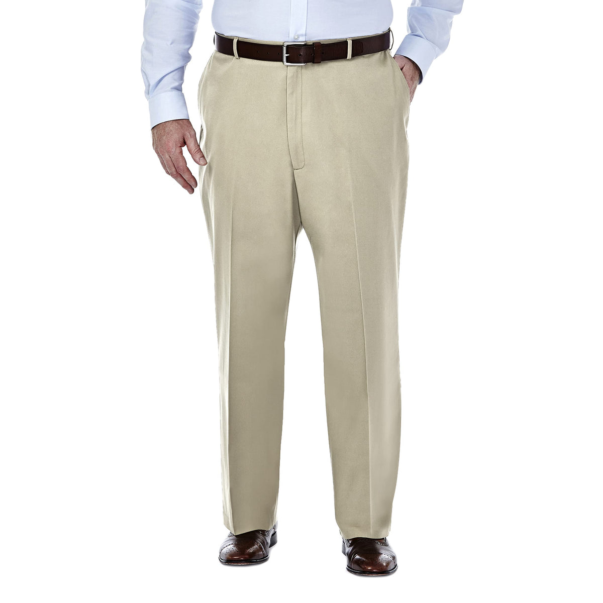 Haggar Men's Big & Tall Classic Fit Premium No Iron Khaki Pant