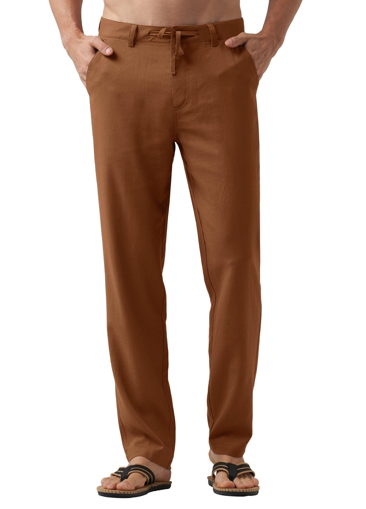 Willit Men's Linen Pants Casual with Pockets 29" 30" 32" | Linen Dress Pants, Drawstring, Beach Summer Travel, Lightweight Trousers