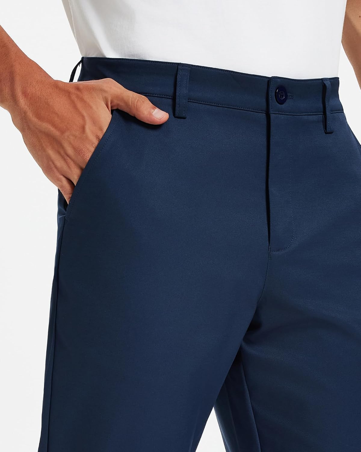 Men's Classic Fit Stretch Golf & Dress Work Pants 30''/32''/34'' | All-Day Comfort Performance Trousers for Business & Suit