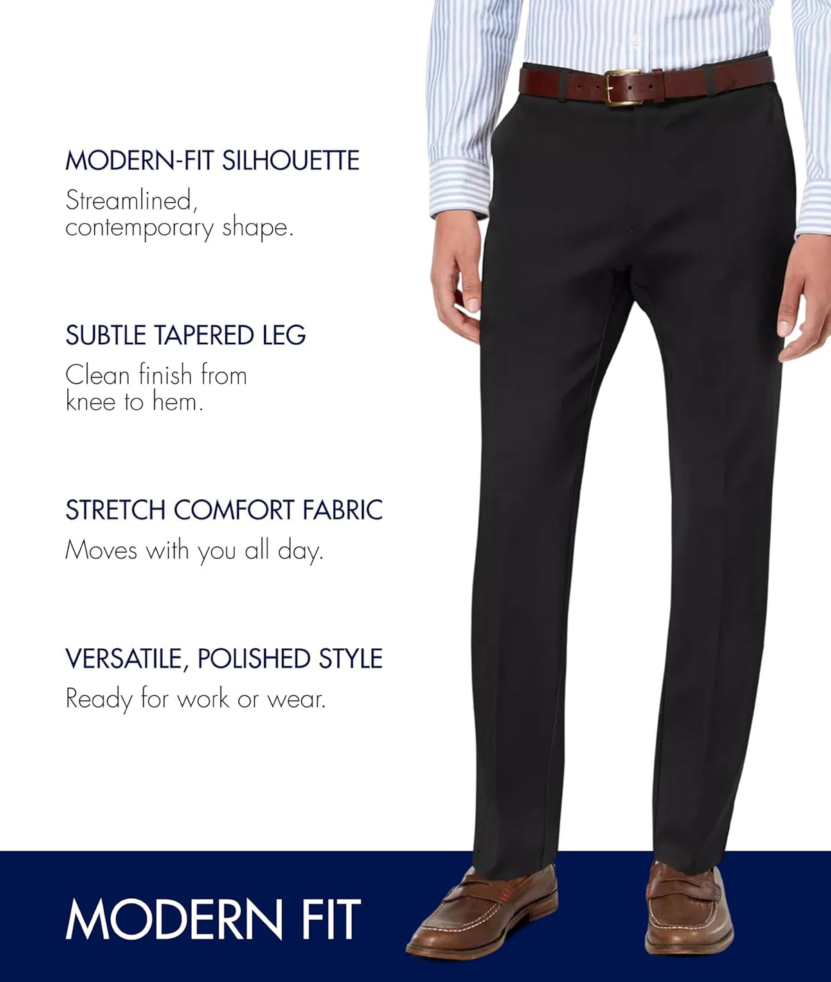 Tommy Hilfiger Men's Modern-Fit Comfort Stretch Performance Pant