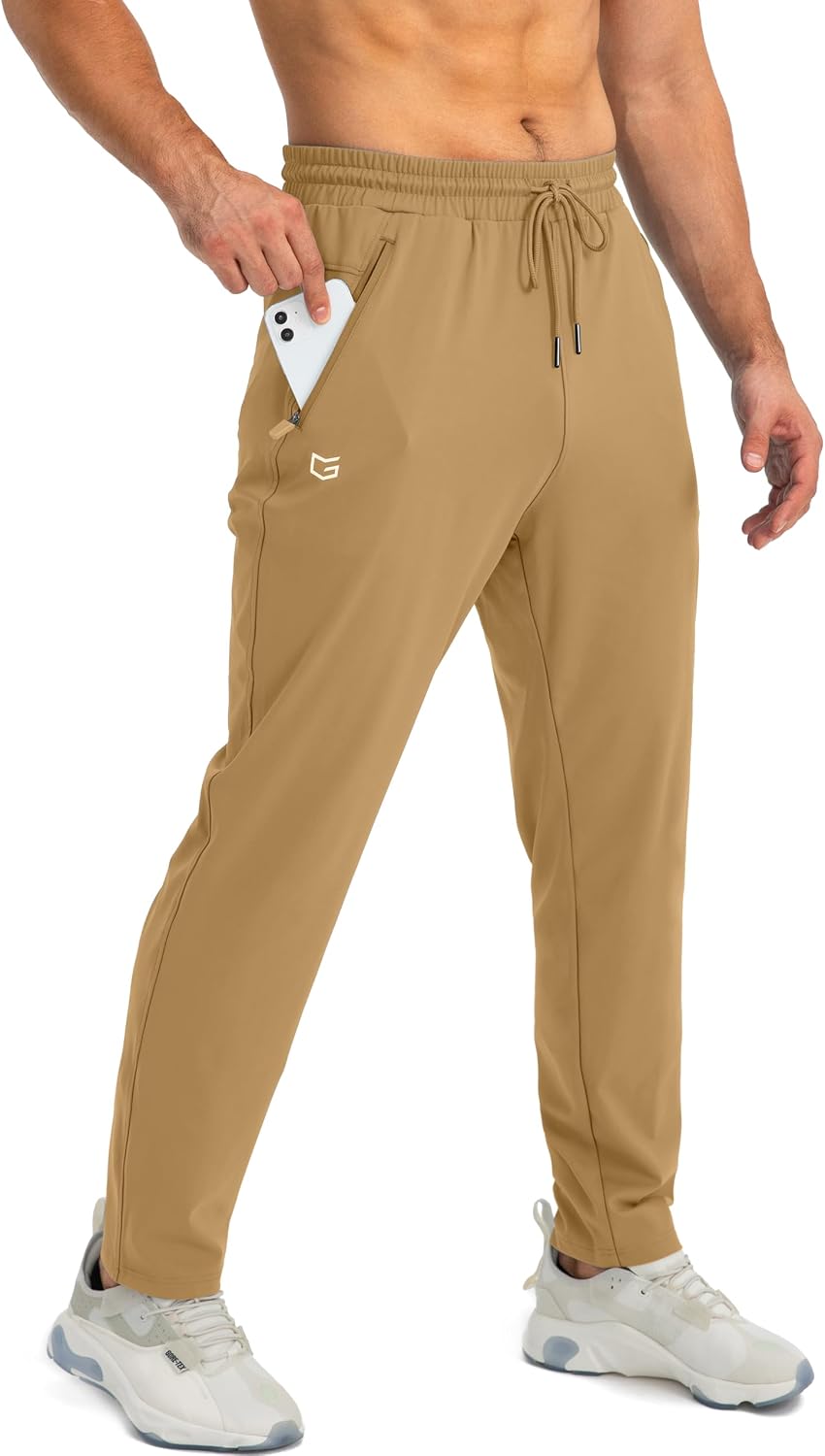 G Gradual Men's Sweatpants with Zipper Pockets Tapered Joggers for Men Athletic Pants for Workout, Jogging, Running