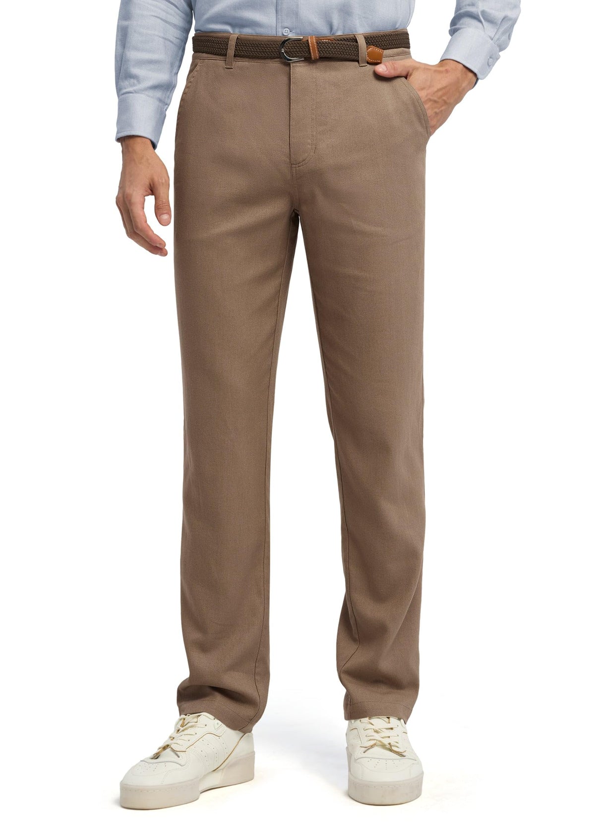 Willit Men's Linen Pants Casual Linen Dress Pants Beach Summer Lightweight Trousers 28" 30" 32"