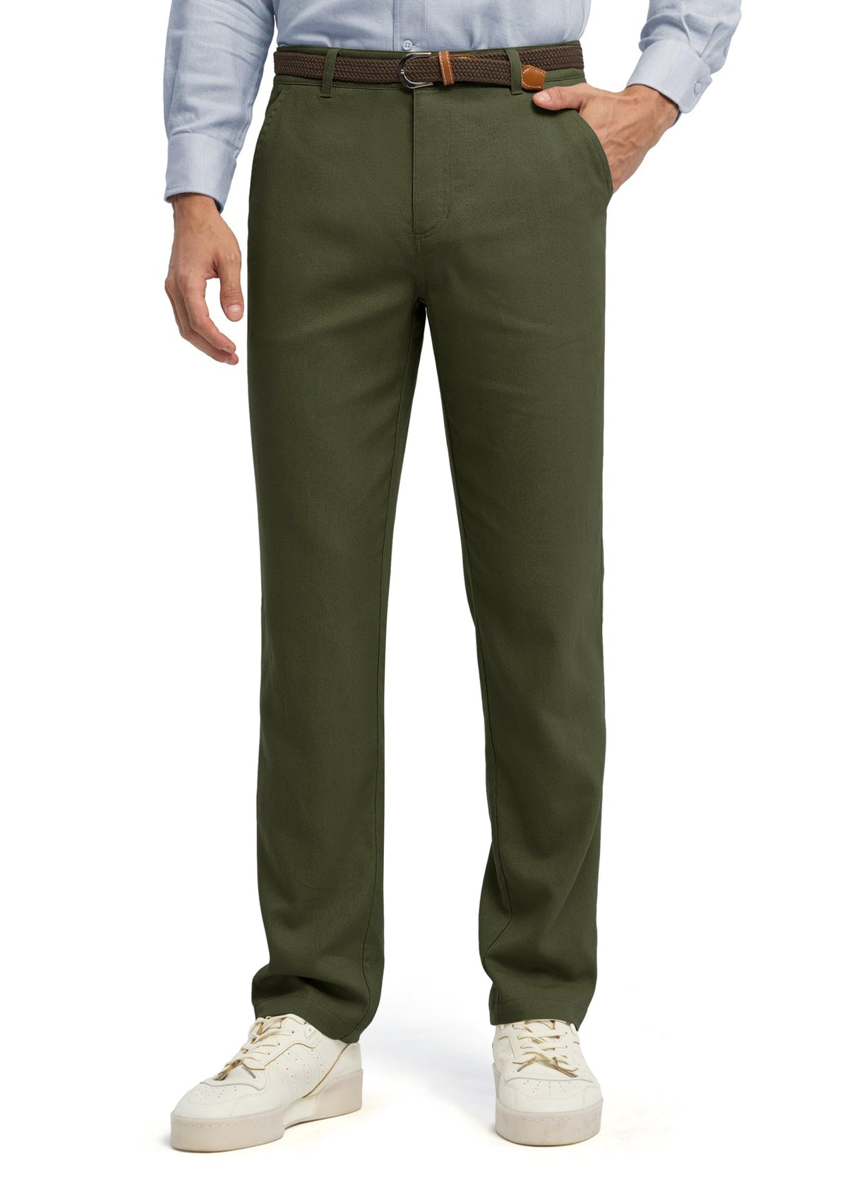 Willit Men's Linen Pants Casual Linen Dress Pants Beach Summer Lightweight Trousers 28" 30" 32"