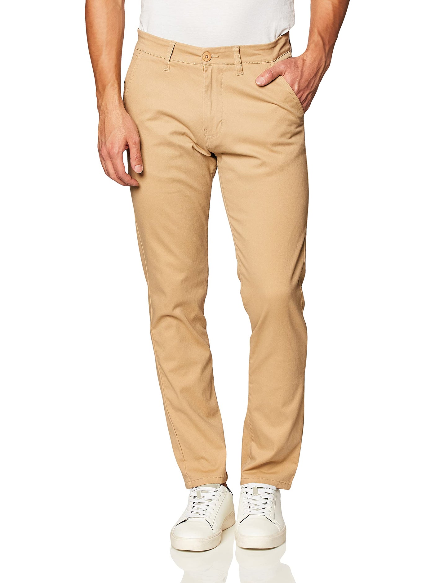 Southpole Men's Flex Stretch Basic Long Chino Pants