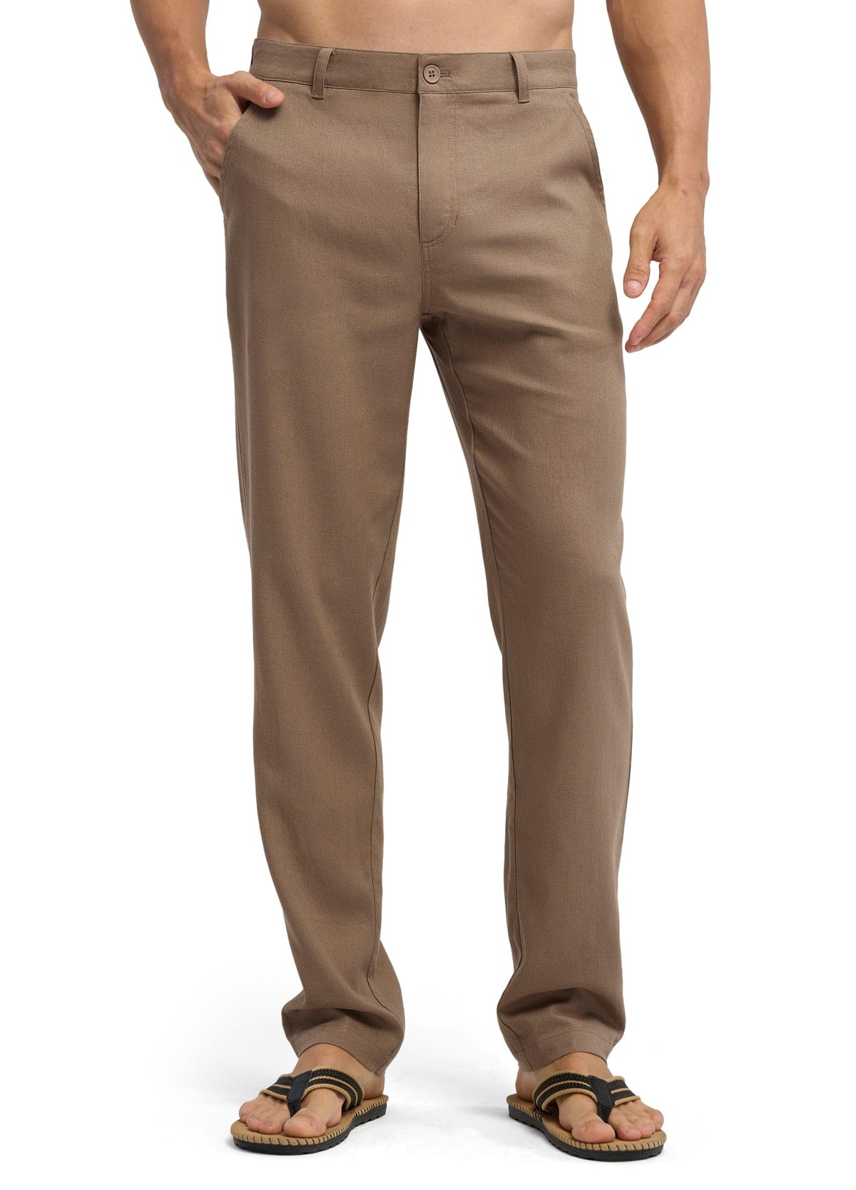 Willit Men's Linen Pants Casual Linen Dress Pants Beach Summer Lightweight Trousers 28" 30" 32"