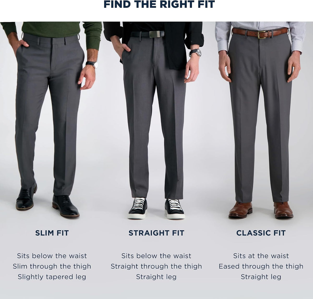 Haggar Men's Straight Fit Premium Comfort Dress Pant