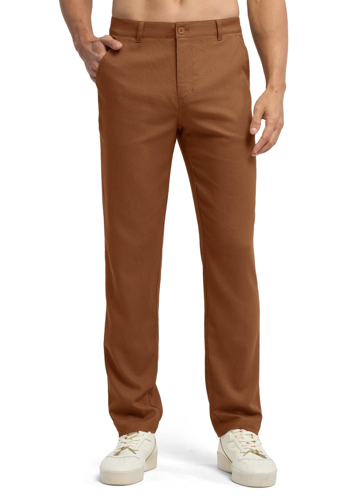 Willit Men's Linen Pants Casual Linen Dress Pants Beach Summer Lightweight Trousers 28" 30" 32"