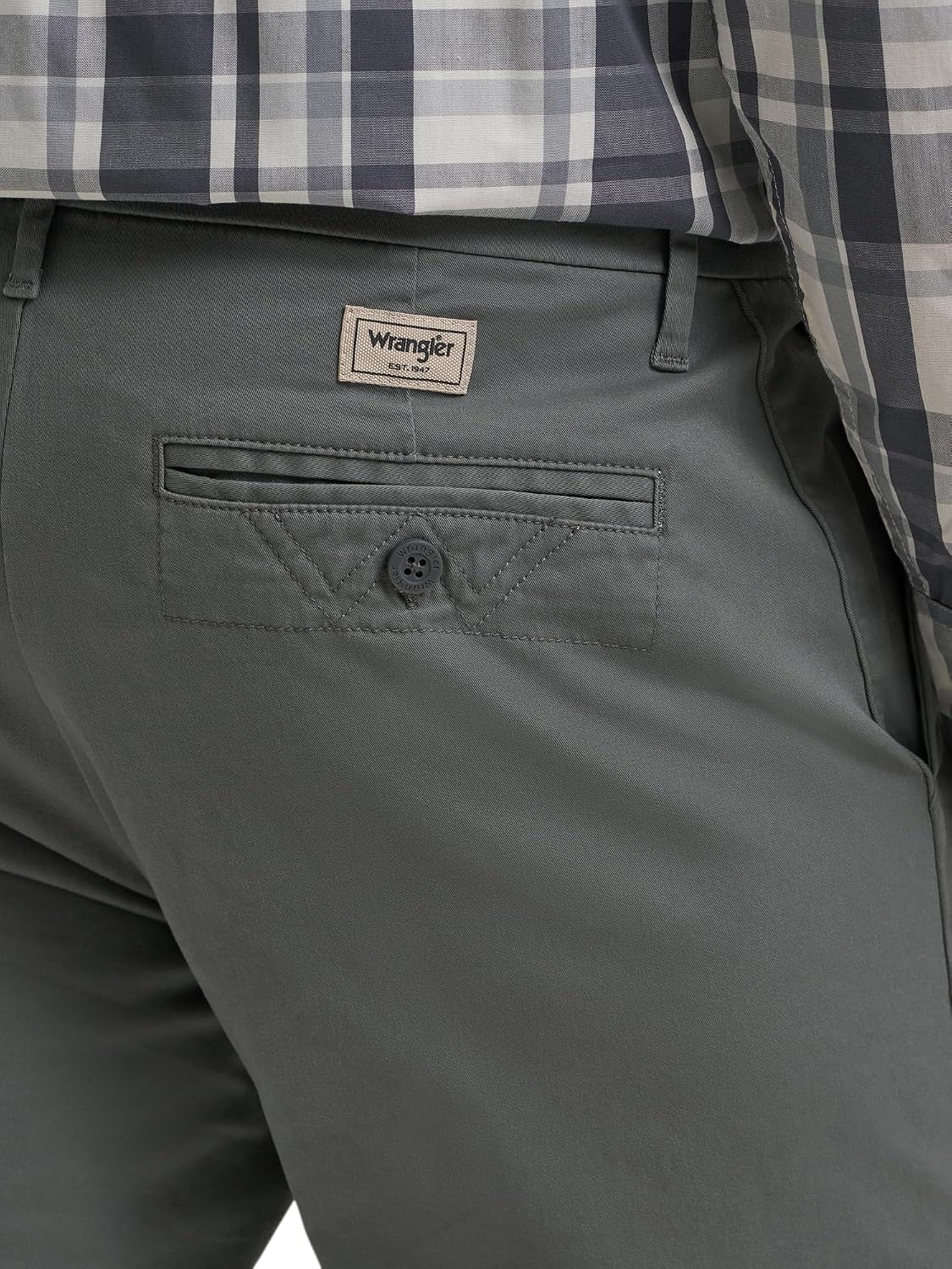 Wrangler Authentics Men's Straight Fit Flat Front Chino