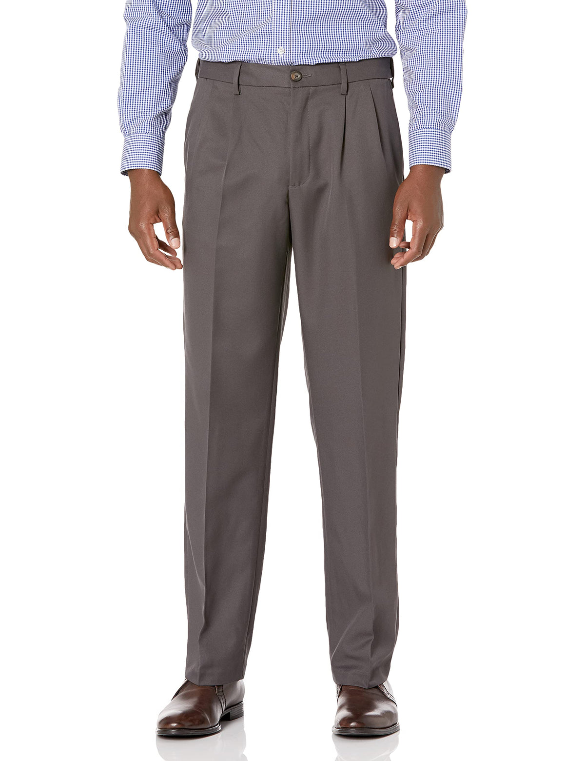 Amazon Essentials Men's Classic-Fit Pleated Dress Pants (Available in Big & Tall)